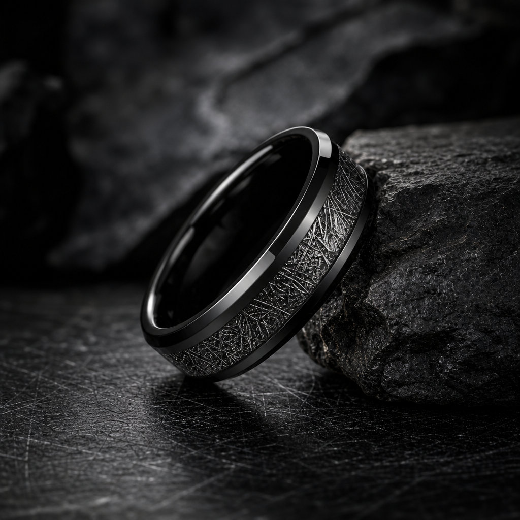 Astro ring — hero on charcoal stone