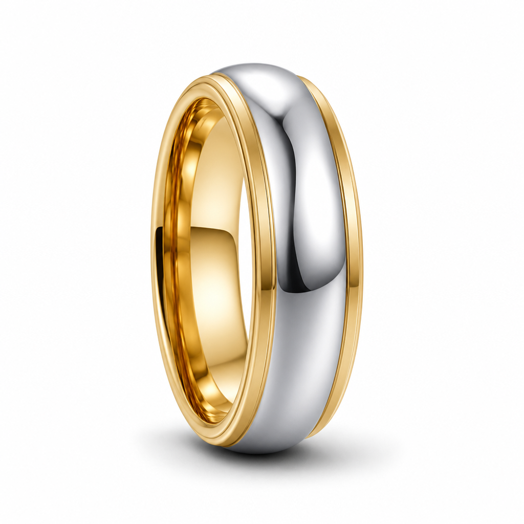 Aura ring — standing clean packshot on white