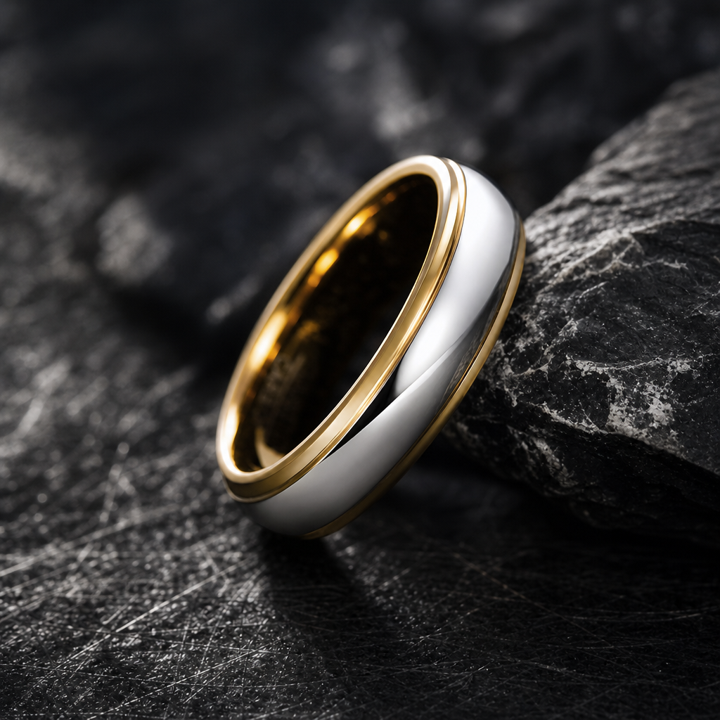 Aura ring — hero on charcoal stone