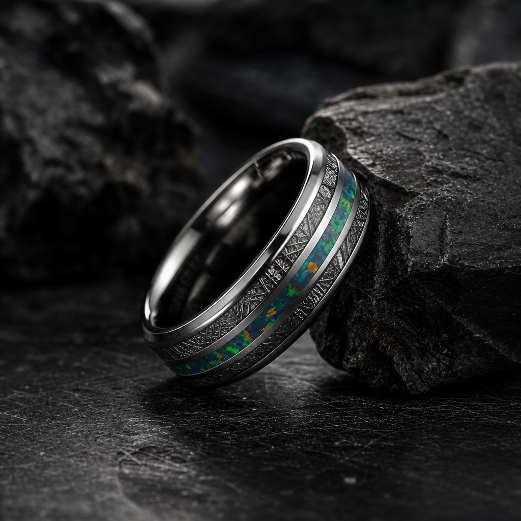 Nebula ring — hero on charcoal stone