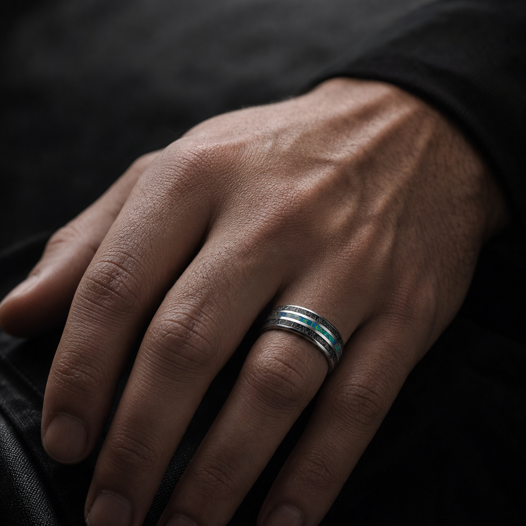 Nebula ring — lifestyle on hand