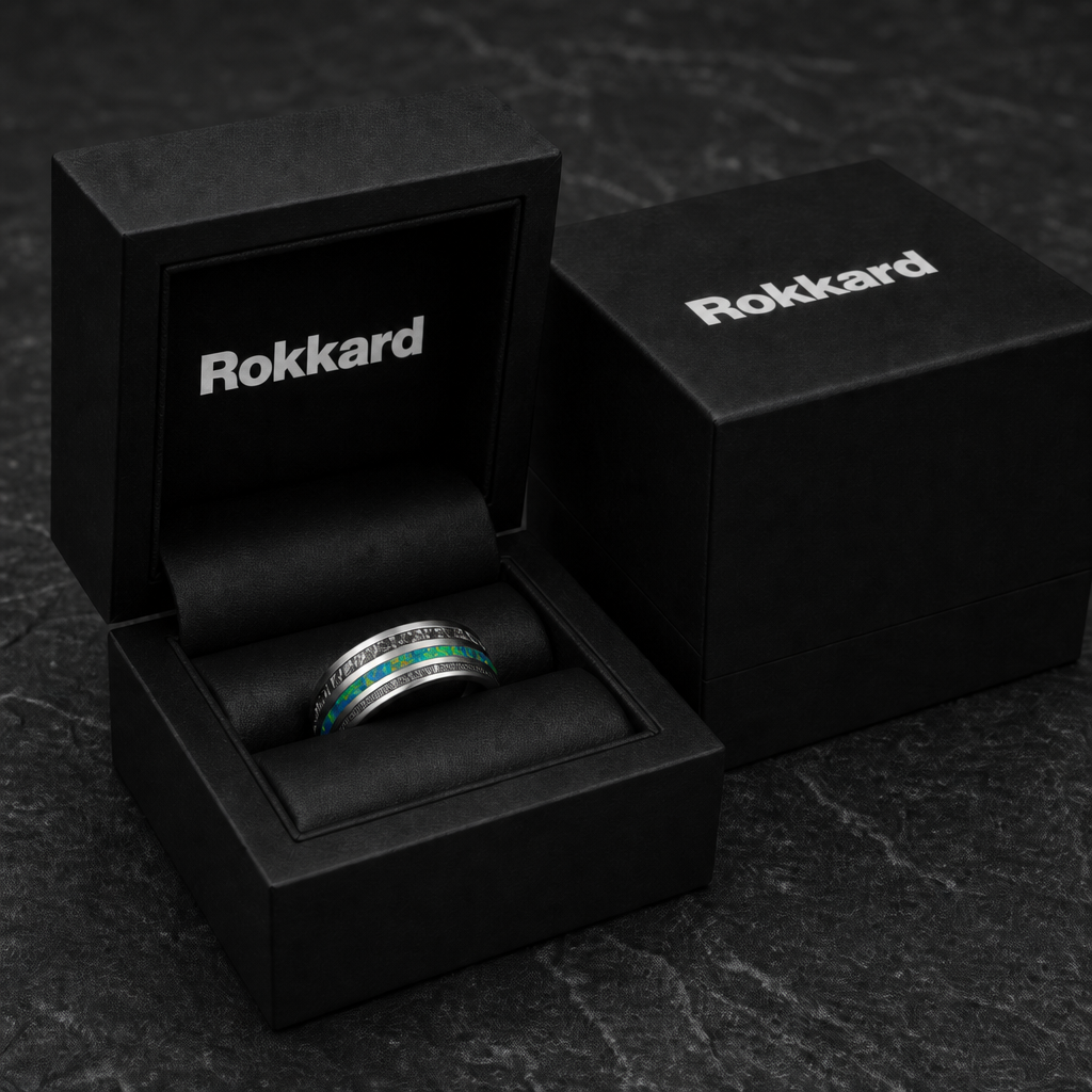 Nebula ring — in Rokkard wooden keepsake case