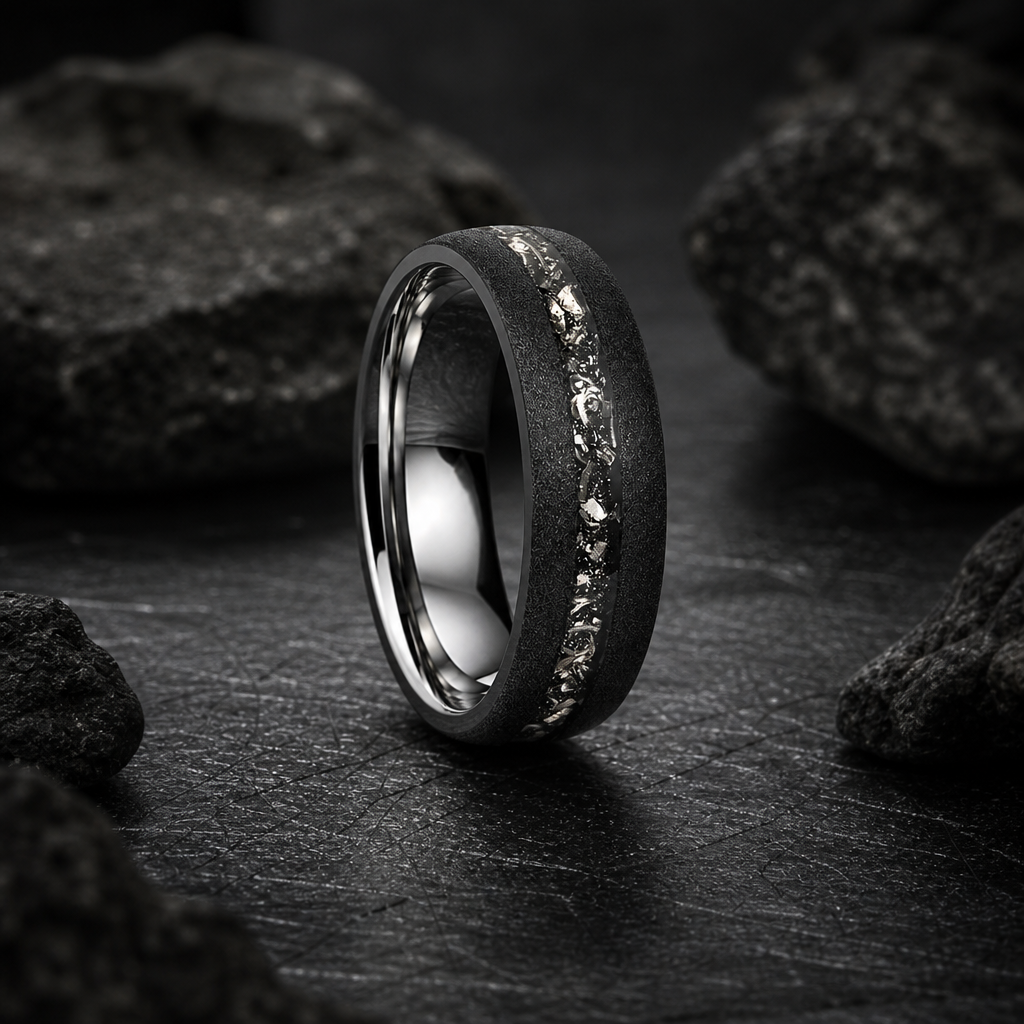 Orion ring — standing three-quarter on stone