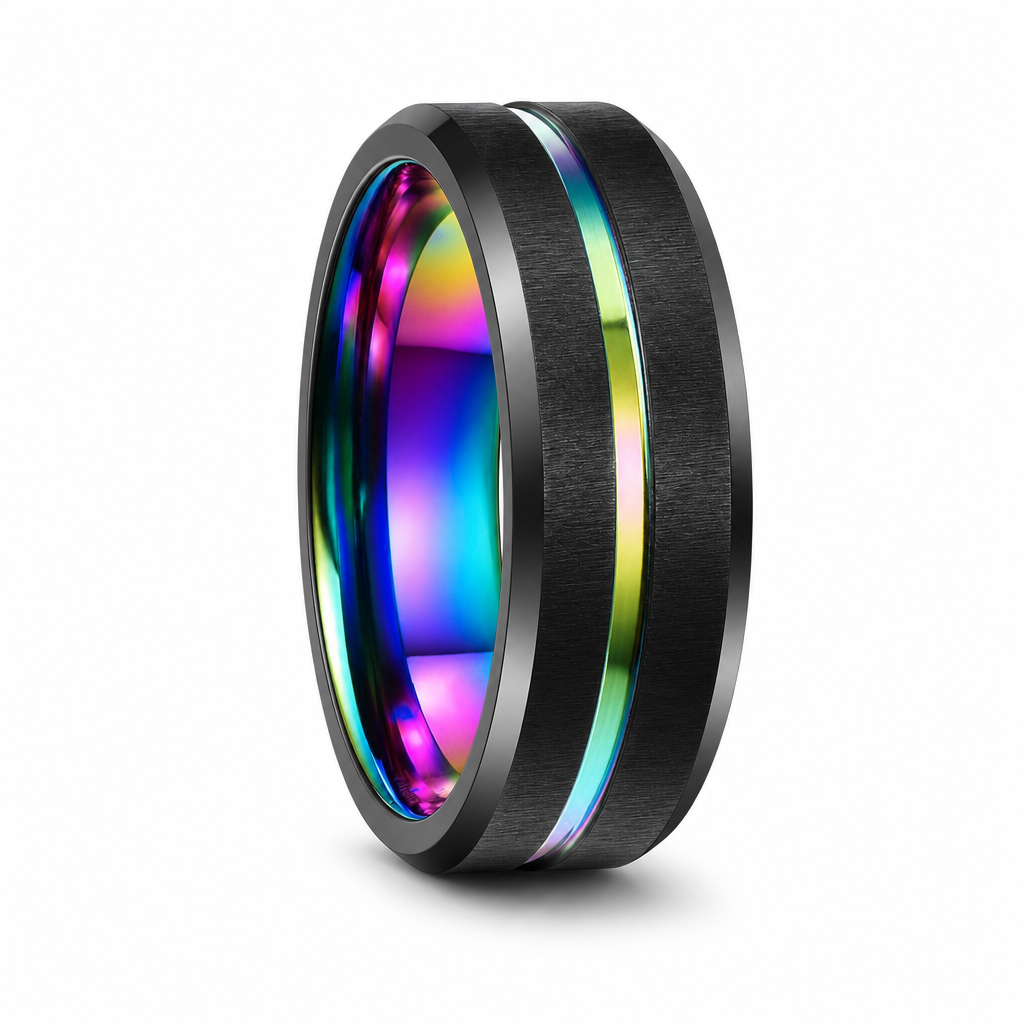 Spectrum ring — standing clean packshot on white